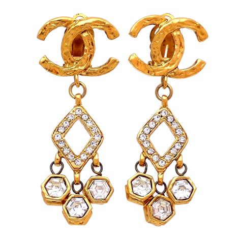 chanel earrings resale|vintage Chanel earrings for sale.